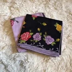 ANNA SUI 花柄ハンカチ 約53cm