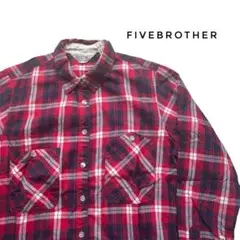 FIVEBROTHER（ファイブブラザー）チェックシャツ　ライトネルシャツ　古着