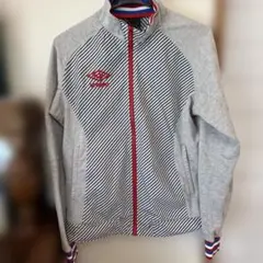 【美品】UMBROアンブロ ストライプ柄 パーカー　ジャージ上ストライプ