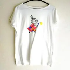 【超美品】ムーミン リトルミイ Tシャツ ホワイト キャラクターTシャツ 半袖