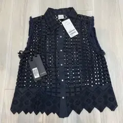 定価3.8万【新品未使用】PINKOレース 刺繍 コットン 綿 ノースリーブ