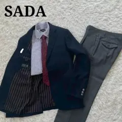 SADA オーダースーツ　メンズ　セットアップ　紺ブレ　銀ボタン　4点セット
