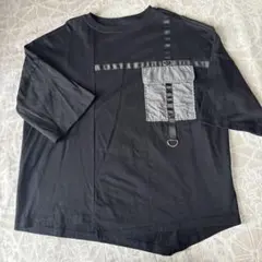 レディースTシャツ七分袖　黒フリーサイズ