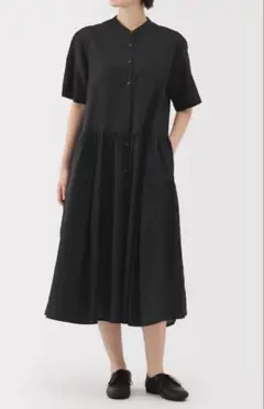 【新品】無印良品　ヘンプコットン　半袖ワンピース　XXL