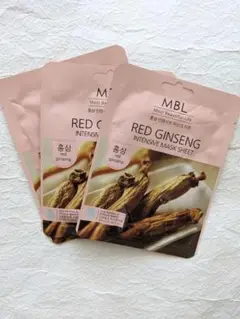 MBL 紅参（朝鮮人参）マスクシート 3枚