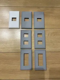 【スイッチカバー】 グレーの６枚セット　白のおまけ付き！