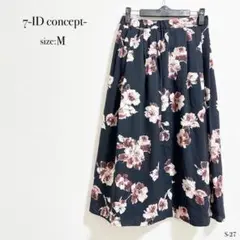 ☆美品☆ 7-ID concept セブンアイディ 花柄 スカート Mサイズ