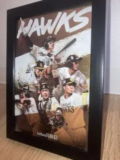 【非売品・レア】SoftBank Hawks フォトフレーム付き選手写真