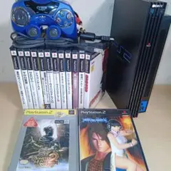 PS2本体+ソフト14本セット まとめ売り (SCPH-30000)