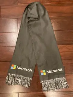 Microsoft ロゴ入り グレー マフラー スカーフ レア マイクロソフト