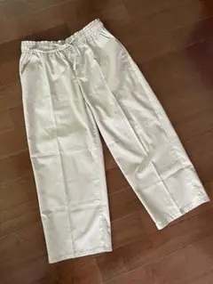 ゆったり夏用 チノパン風ワイドパンツ　XL