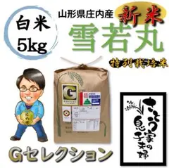 新米 山形県庄内産 雪若丸 白米5kg Gセレクション 特別栽培米