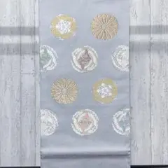 山口美術織物の袋帯 菊池浜茄子華文 着物