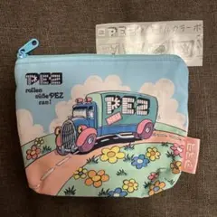 新品未使用品‼️ PEZ ポーチ マチ付きポーチ　ブルー