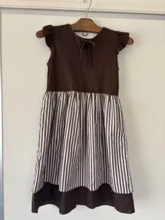 ノースリーブワンピース 140cm ブラウン