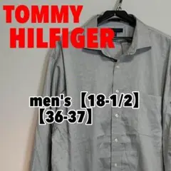 f860【TOMMYHILFIGER】長袖シャツ【18-1/2 36-37】