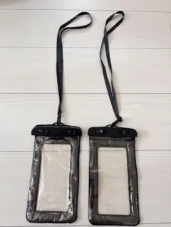 携帯　防水ポーチ　ブラック　2個セット　新品