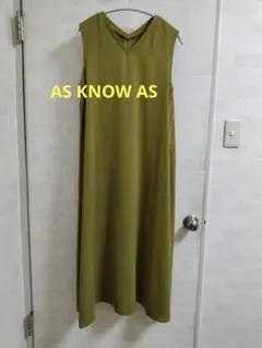 AS KNOW AS PINKY 袖無しワンピース　新品未使用タグ付