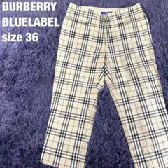 BURBERRY BLUE LABEL ノバチェック クロップドパンツ36サイズ