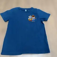【グラニフ】パンダ刺繍Tシャツ 130サイズ 青