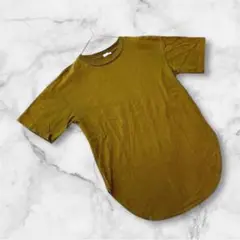 ギャップ　半袖シャツ　ロング丈　XS カーキ　無地