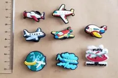 クロックス ジビッツ サンダルアクセサリ― 飛行機　乗り物　8点セット