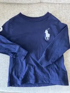 【美品】Polo Ralph Lauren ネイビー ロンT ビックポニー