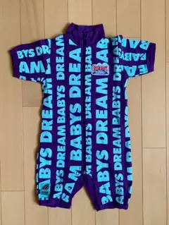 美品【DREAM BABYS】総ロゴ柄カバーオール(90cm)
