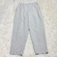 1015 美品✨薄手テーパードパンツ ドロスト ウエストゴム オフィスカジュアル