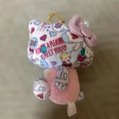 ハローキティ　キティフルぬいぐるみキーホルダー　ピンク