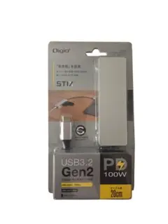 STIX USB3.2 Gen2 PD 100Wハブ 20cm
