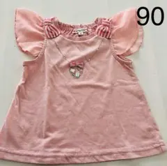 エニィファム　肩リボン　Tシャツ　カットソー　90