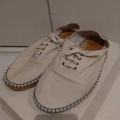 SALVI ホワイトキャンバスシューズ 日本製
