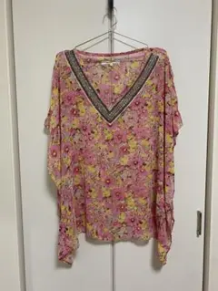 【新品】Chesty チェスティ　花柄ブラウス　トップス　半袖　ポンチョ