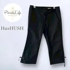 美品❤【ハッシュアッシュ】クロップドパンツ 七分丈 ハーフパンツ 裾リボン付き