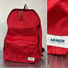 極美 ARMEN NYLON DAYPACK 赤 リュック アーメン