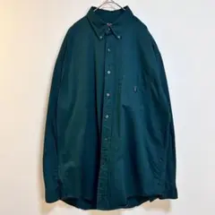 CHAPS RALPH LAUREN ボタンダウン　長袖　シャツ　緑　胸ロゴ