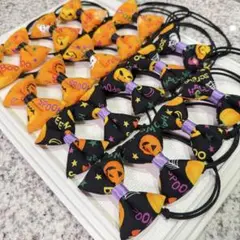 わんちゃん用　ジャックオーランタン二色ふわふわトリミングチョーカー18個セット