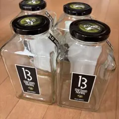 ガラス製空き瓶 4個セット　大きい　大容量　蜂蜜1.5kg