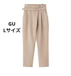 GU フロントタックテーラードパンツ ベージュ