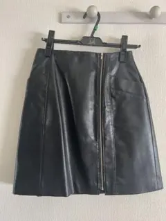 SNIDEL スナイデル レザースクエアミニスカート