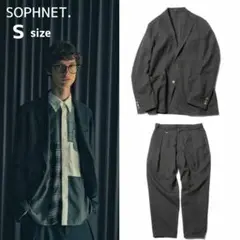 SOPHNET. グレー スーツ セットアップ Mサイズ (スーツカバー付き) 大きいサイズ【vintage】菅田将暉 ストライプスーツセットアップ