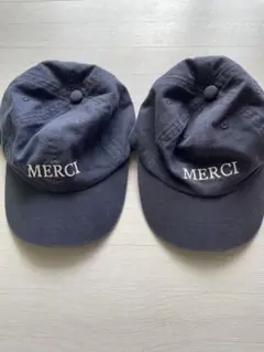 新品　プティマイン　MERCI ネイビーキャップ 50cm 54cm