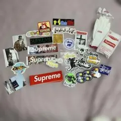 supreme stussyステッカーノベルティーセット