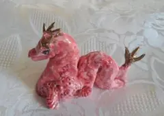 龍　置物　縁起物　赤い龍　辰　竜