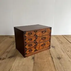 【珍品】隠し収納有り！からくり箪笥 民芸小箪笥 小物箪笥 珍品】隠し収納有り！からくり箪笥 民芸小箪笥 小物箪笥