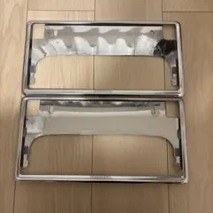 トヨタ 純正ナンバーフレーム デラックス シルバーメッキ 送料込み