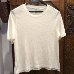 トプカピCouleur ホワイト 半袖Tシャツリネン１００％レディース
