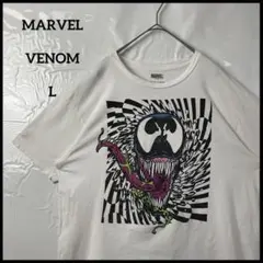 ホワイトtシャツ　MARVELマーベル　ヴェノム　公式　オフィシャル　ビンテージ