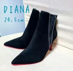 値下げ※美品※DIANA 新作 スエードブーツ ブラック